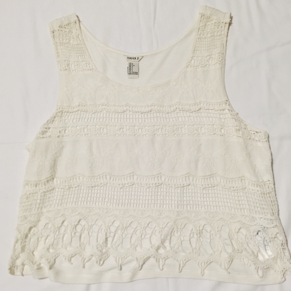 Forever 21 lace front crop top